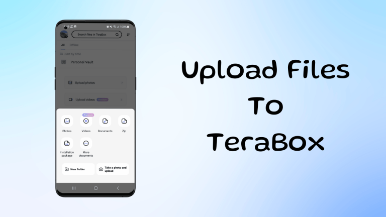 Upload Files to TeraBox